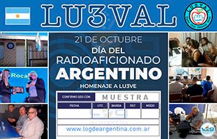 (LU3VAL) Certificado «Día del Radioaficionado Argentino» (Homenaje a LU3VE)